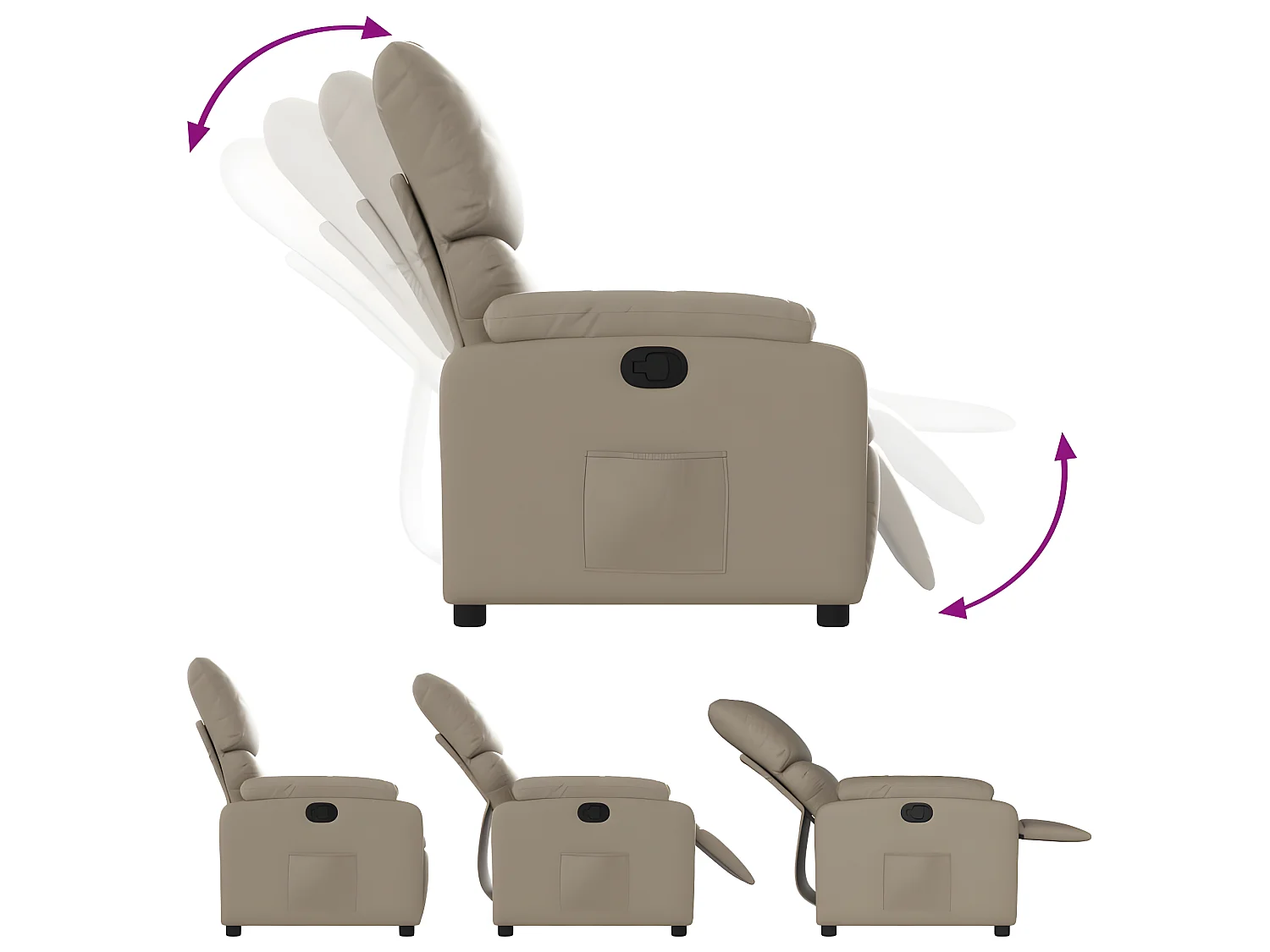 Fauteuil inclinable Cappuccino Similicuir