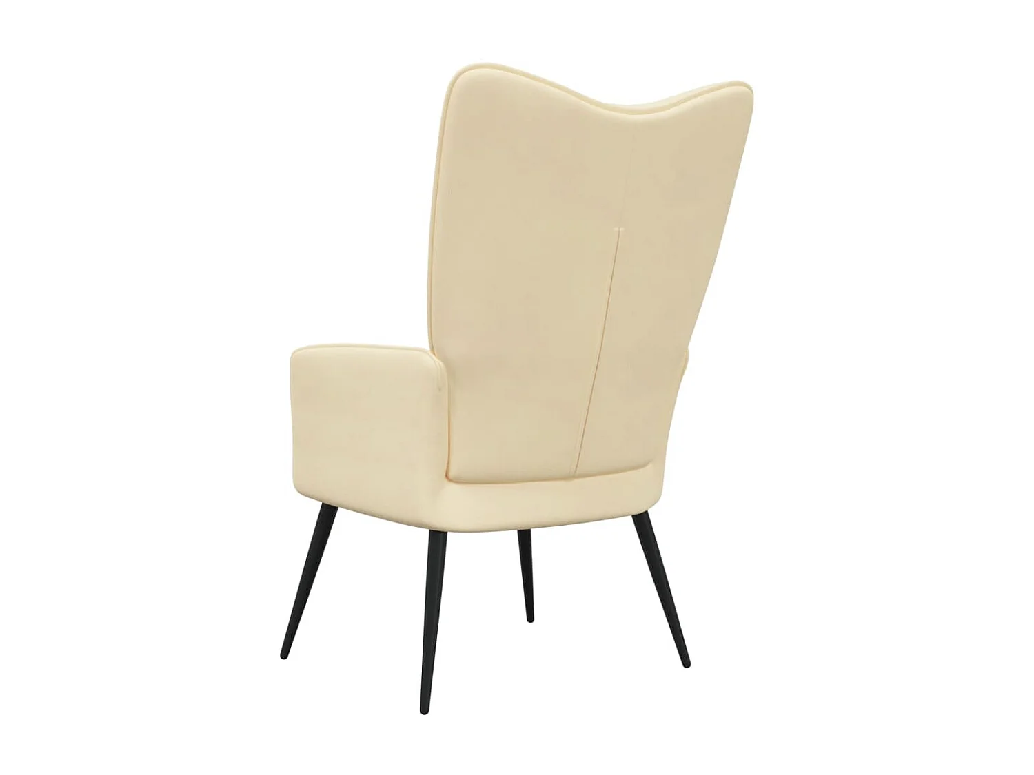 Chaise de relaxation Blanc crème Velours