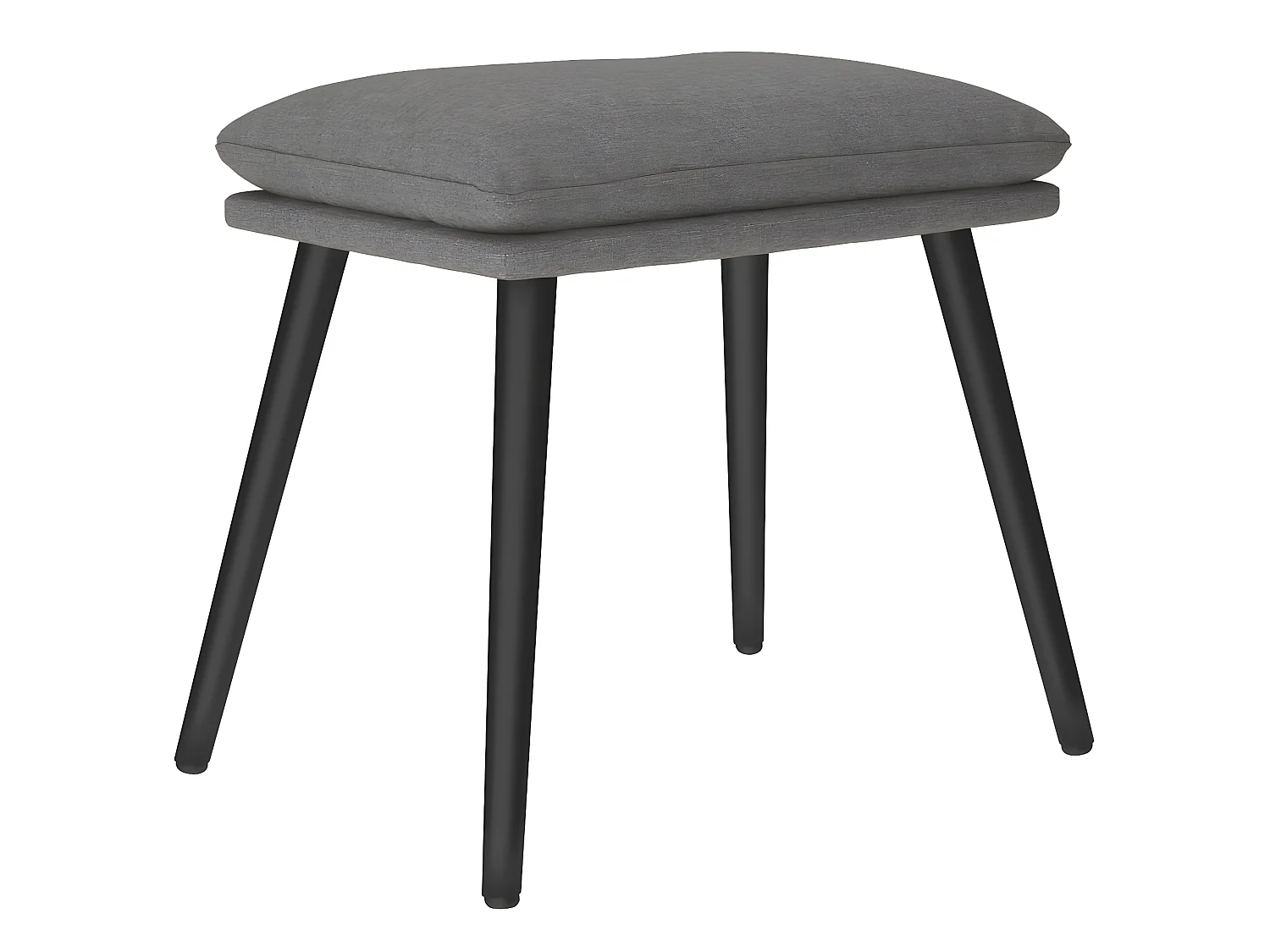 Entspannungsstuhl mit Hocker Hellgrauer Stoff