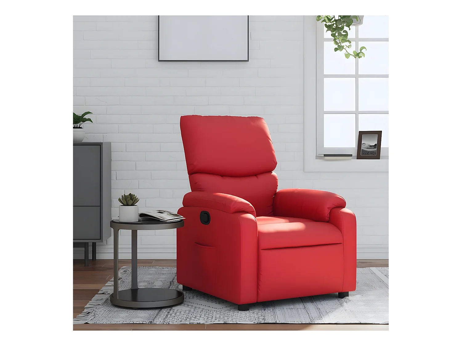 Fauteuil inclinable Rouge Similicuir