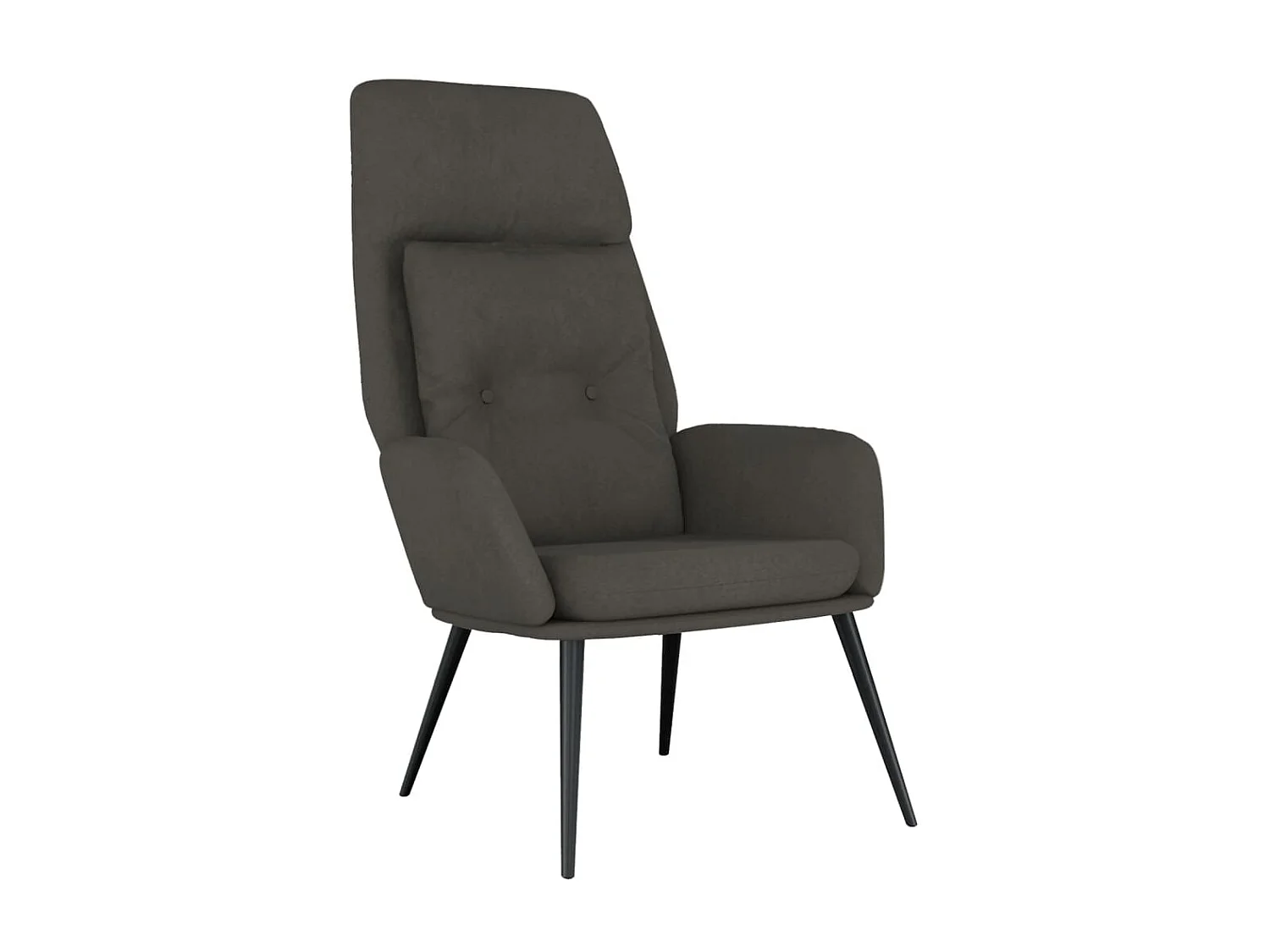 Chaise de relaxation Gris foncé Similicuir daim