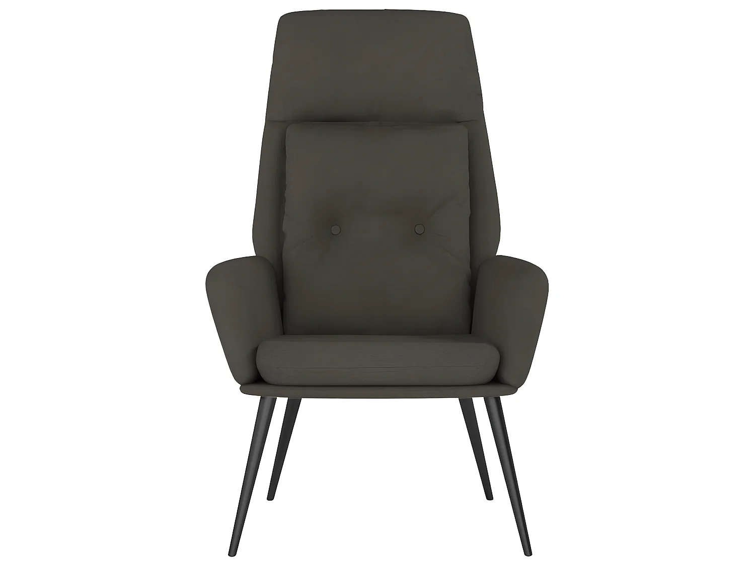 Chaise de relaxation Gris foncé Similicuir daim