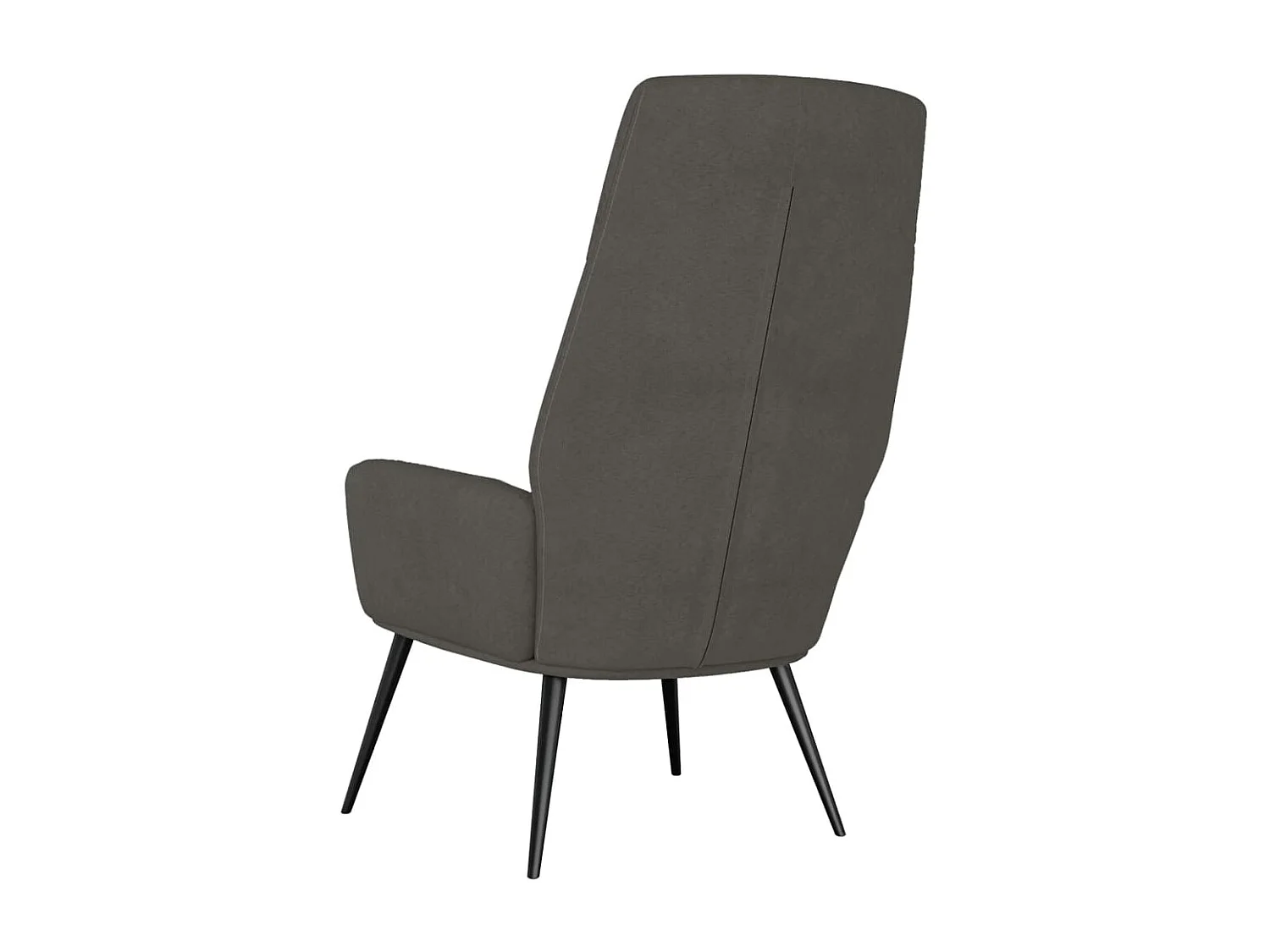 Chaise de relaxation Gris foncé Similicuir daim