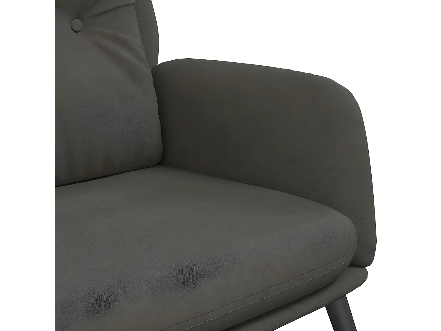 Chaise de relaxation Gris foncé Similicuir daim
