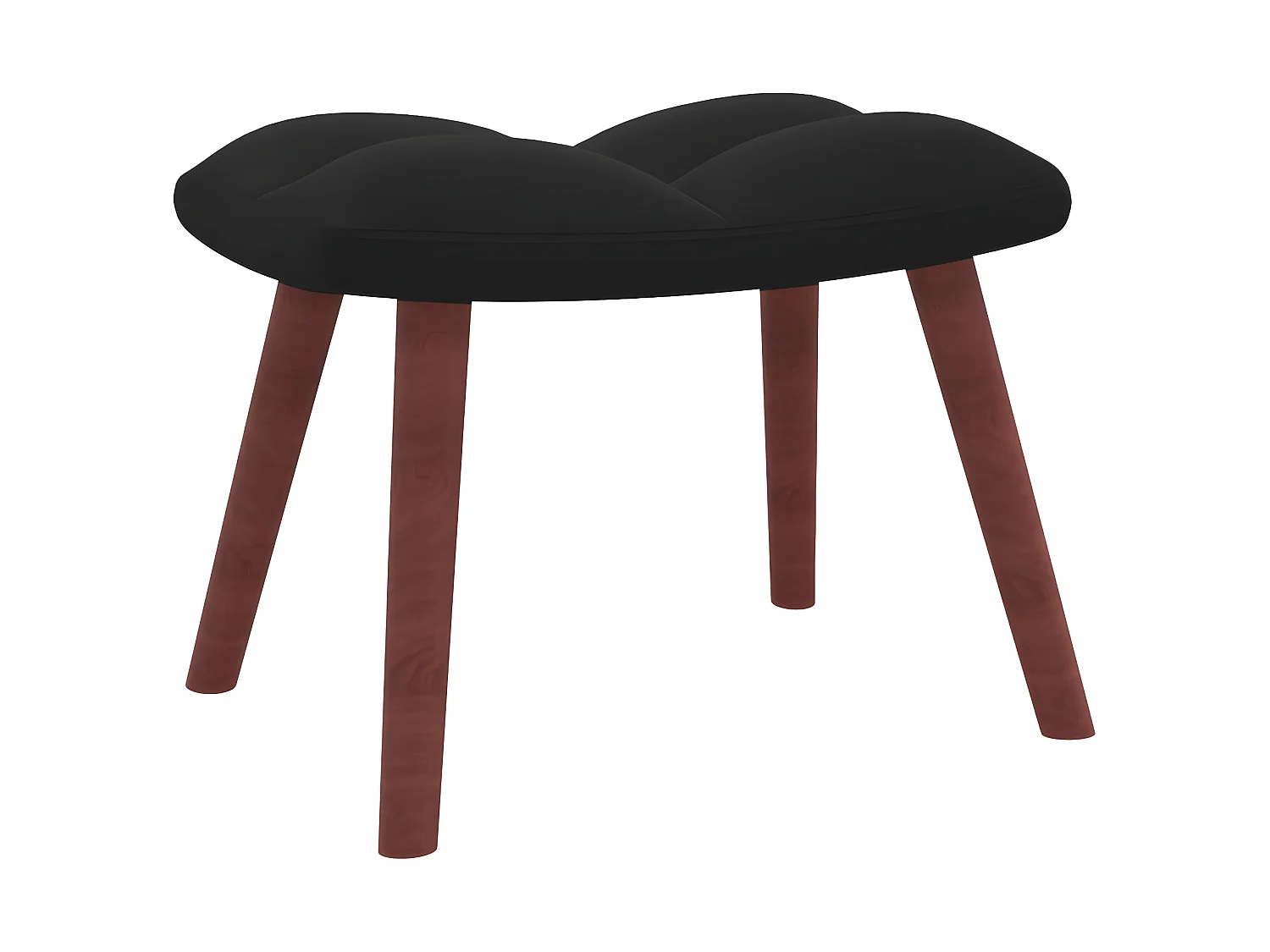 Chaise de relaxation avec repose-pied Noir Velours