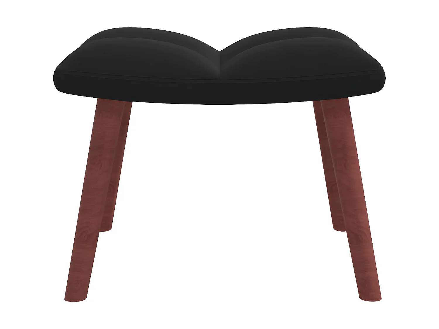 Chaise de relaxation avec repose-pied Noir Velours