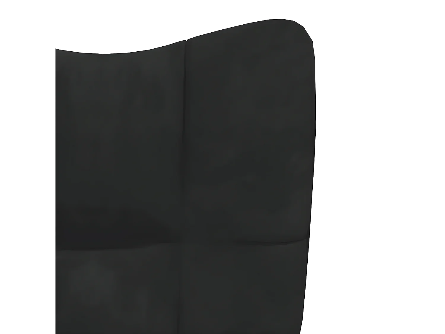 Chaise de relaxation avec repose-pied Noir Velours