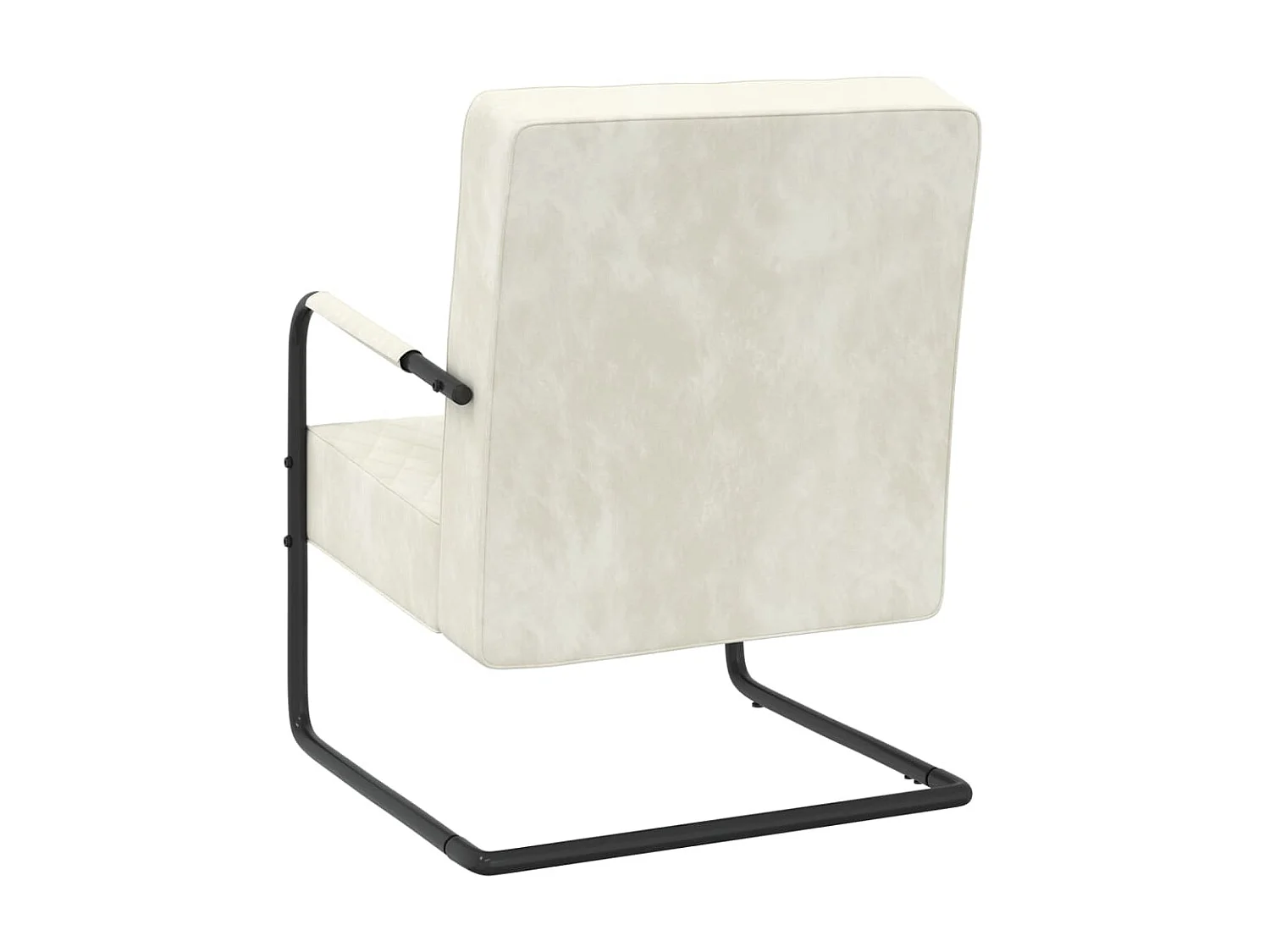 Chaise cantilever Blanc crème Velours