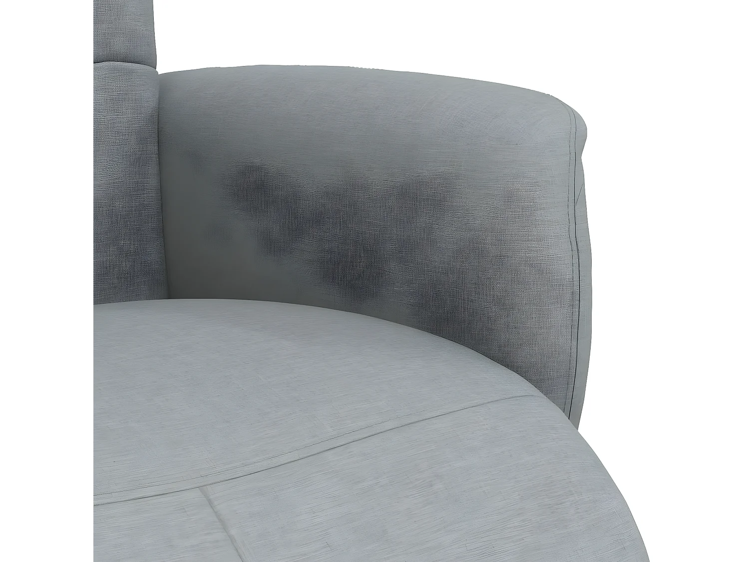 Fauteuil inclinable avec repose-pieds gris clair tissu