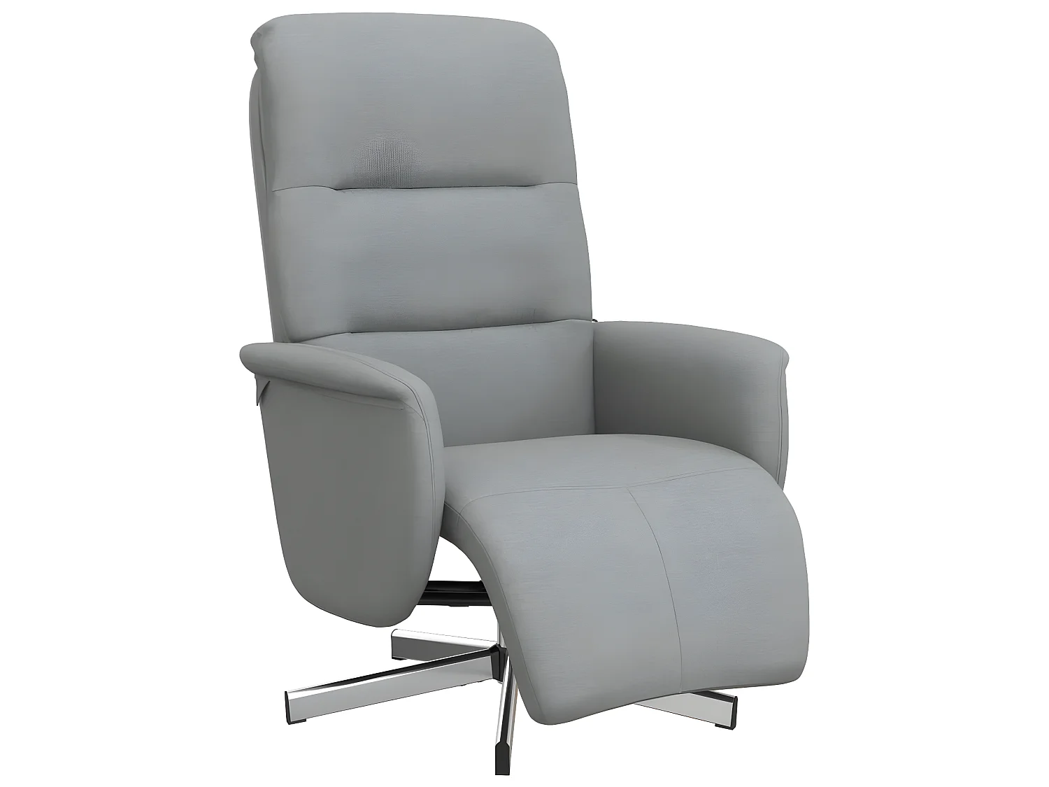 Fauteuil inclinable avec repose-pieds gris clair tissu