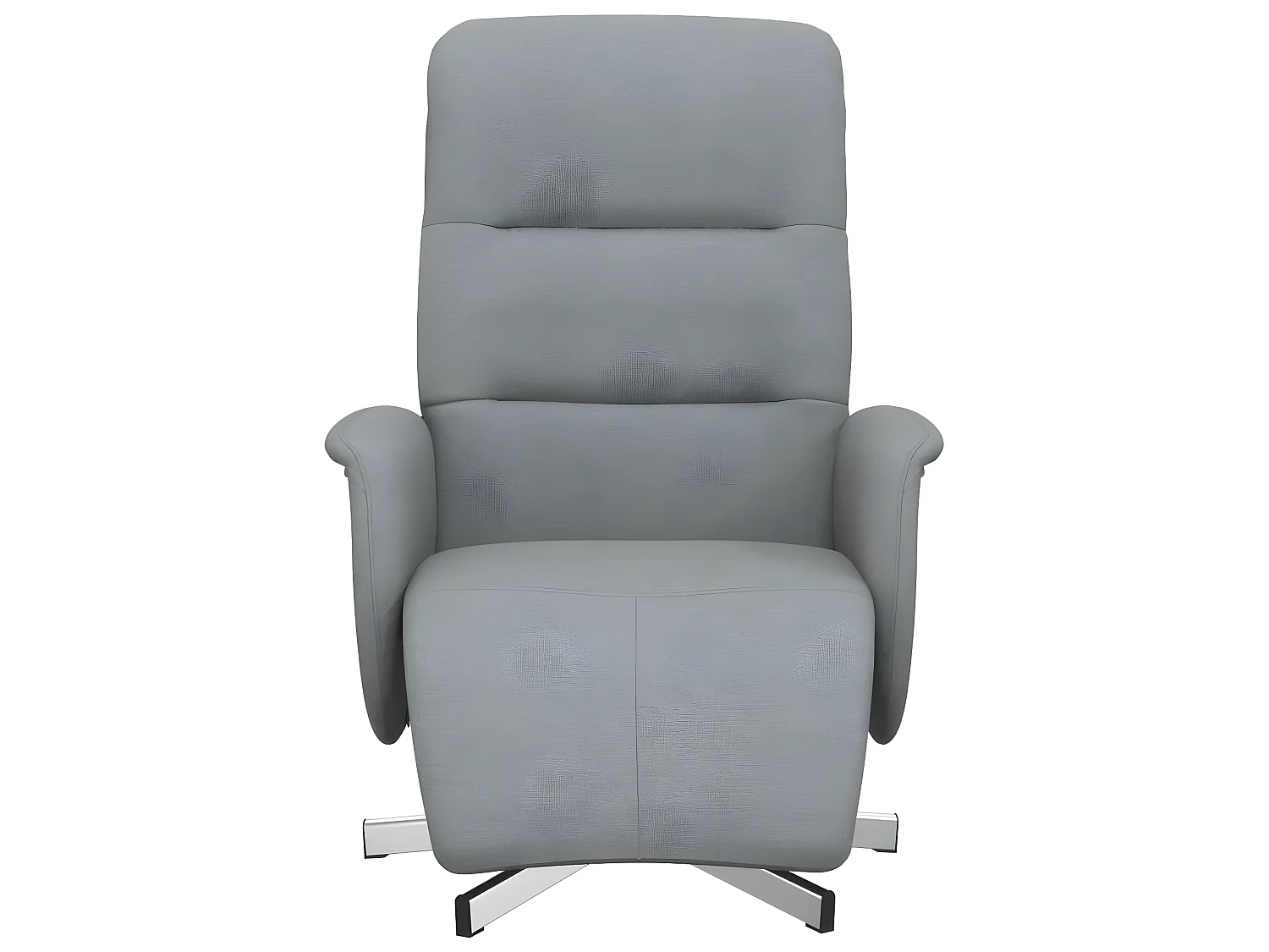 Fauteuil inclinable avec repose-pieds gris clair tissu
