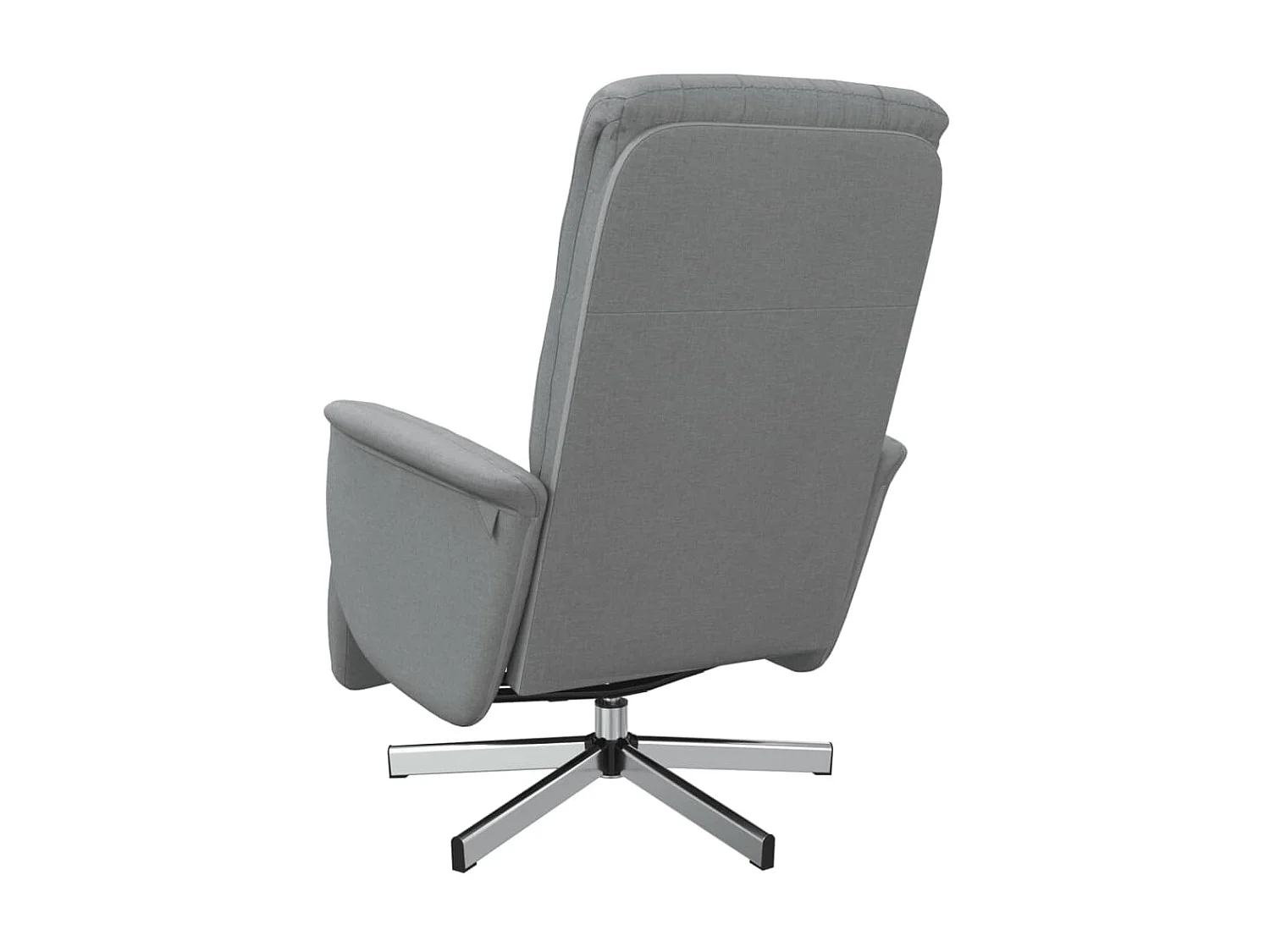 Fauteuil inclinable avec repose-pieds gris clair tissu