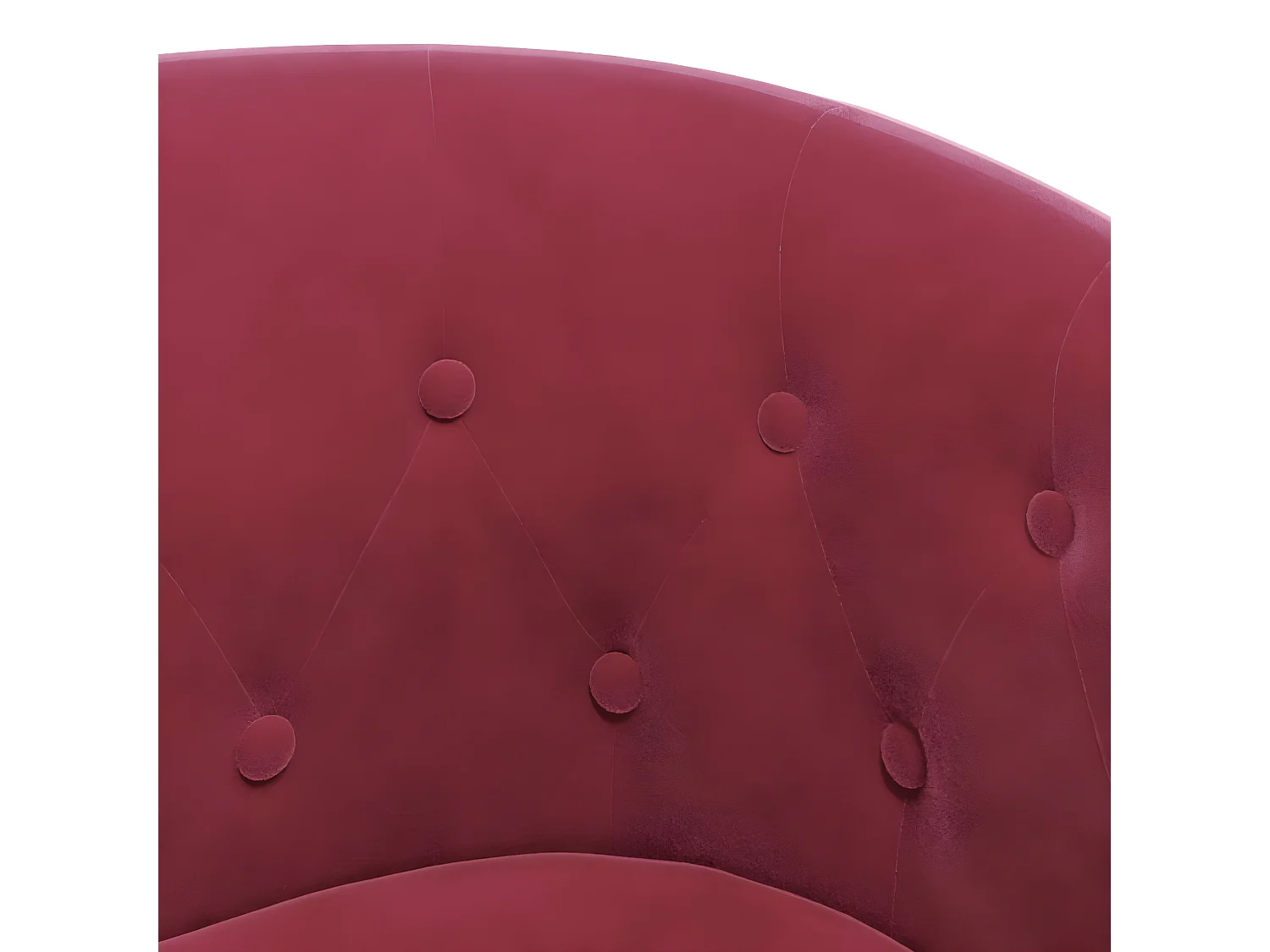Fauteuil cabriolet avec repose-pied rouge bordeaux velours