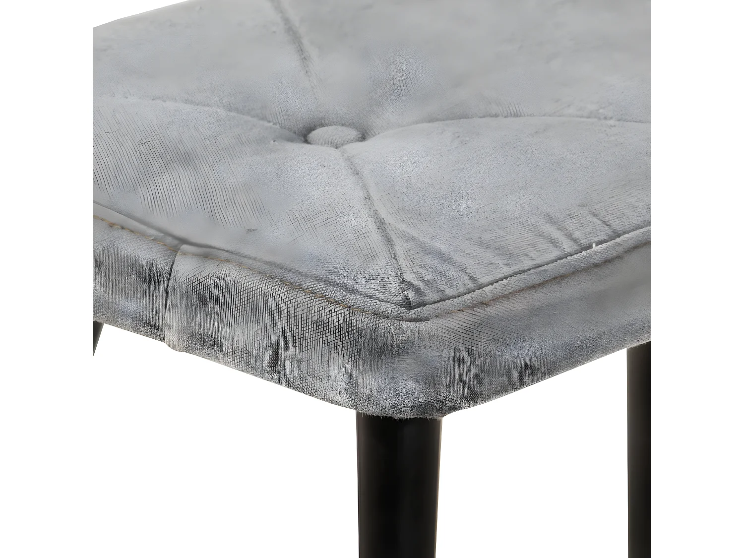 Fauteuil met voetsteun Grijs vintage canvas