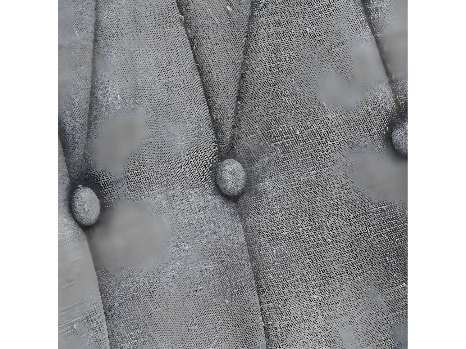 Chaise à oreilles avec repose-pied Gris vintage Toile