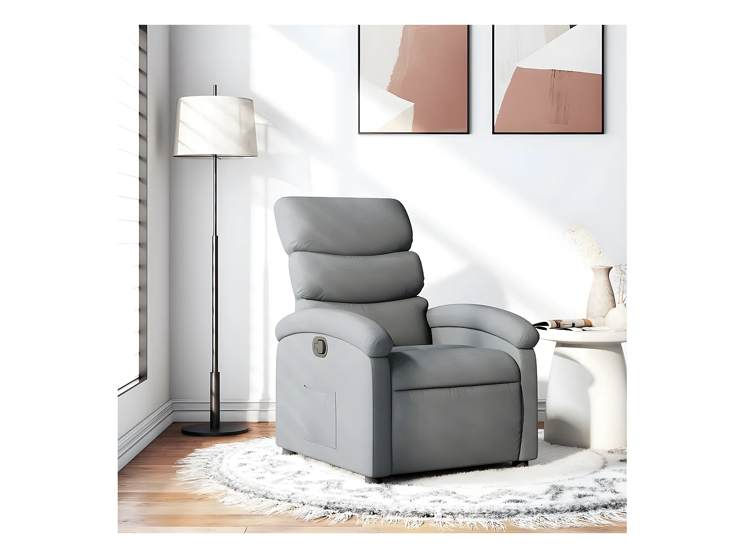 Fauteuil inclinable Gris clair Tissu