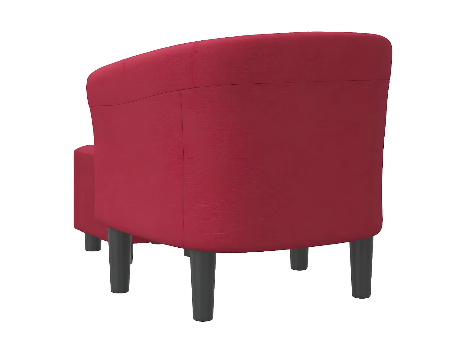 Fauteuil cabriolet avec repose-pied rouge bordeaux tissu