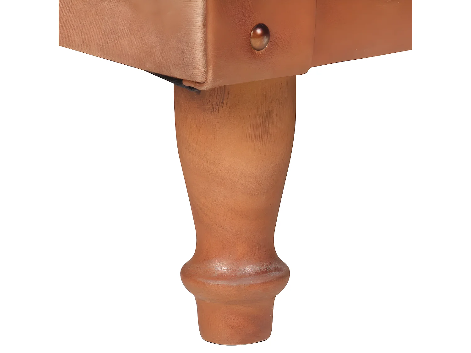 Brauner Sessel. Echtes Leder und Canvas