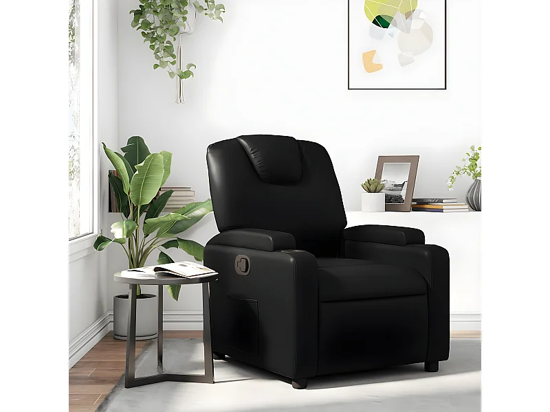 Fauteuil inclinable Noir Similicuir