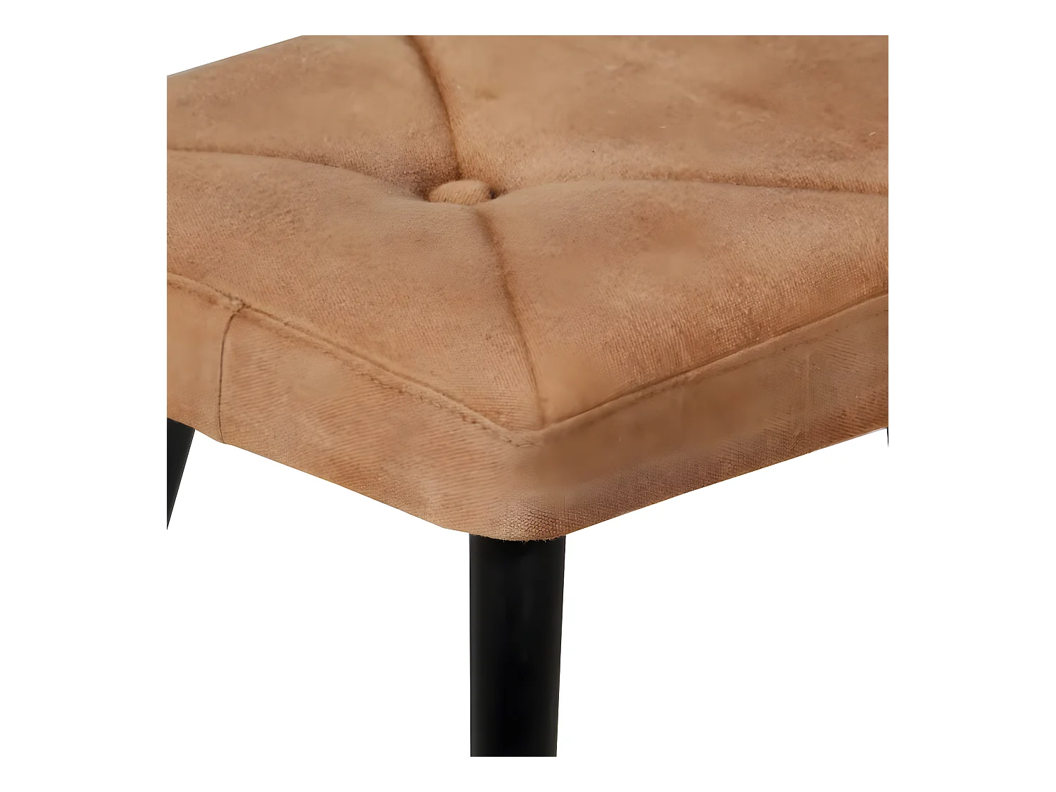 Chaise à oreilles avec repose-pied Marron Toile