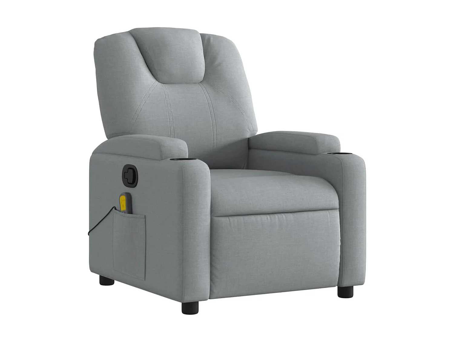 Fauteuil de massage inclinable Gris clair Tissu