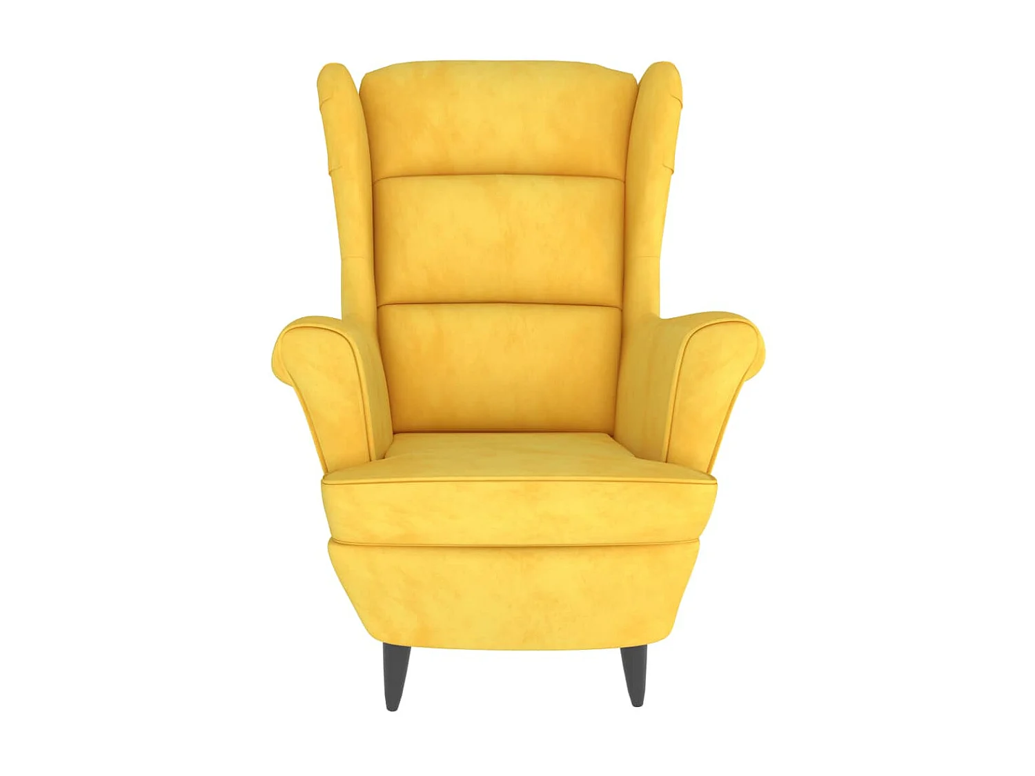 Fauteuil jaune moutarde velours