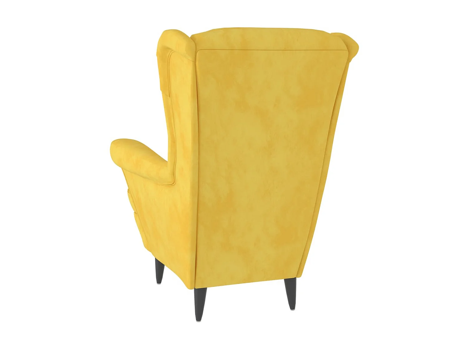 Fauteuil jaune moutarde velours