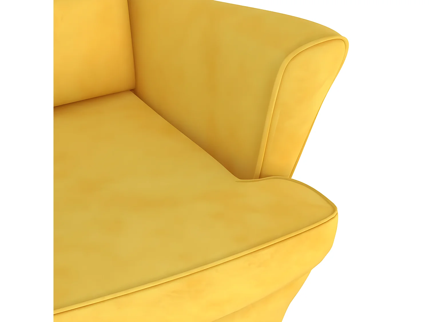 Fauteuil jaune moutarde velours
