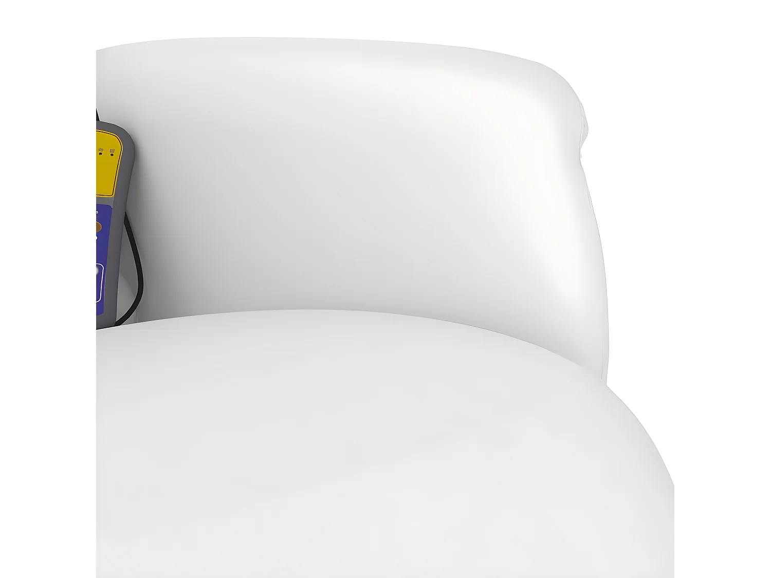 Sillón de masaje reclinable reposapiés polipiel blanca