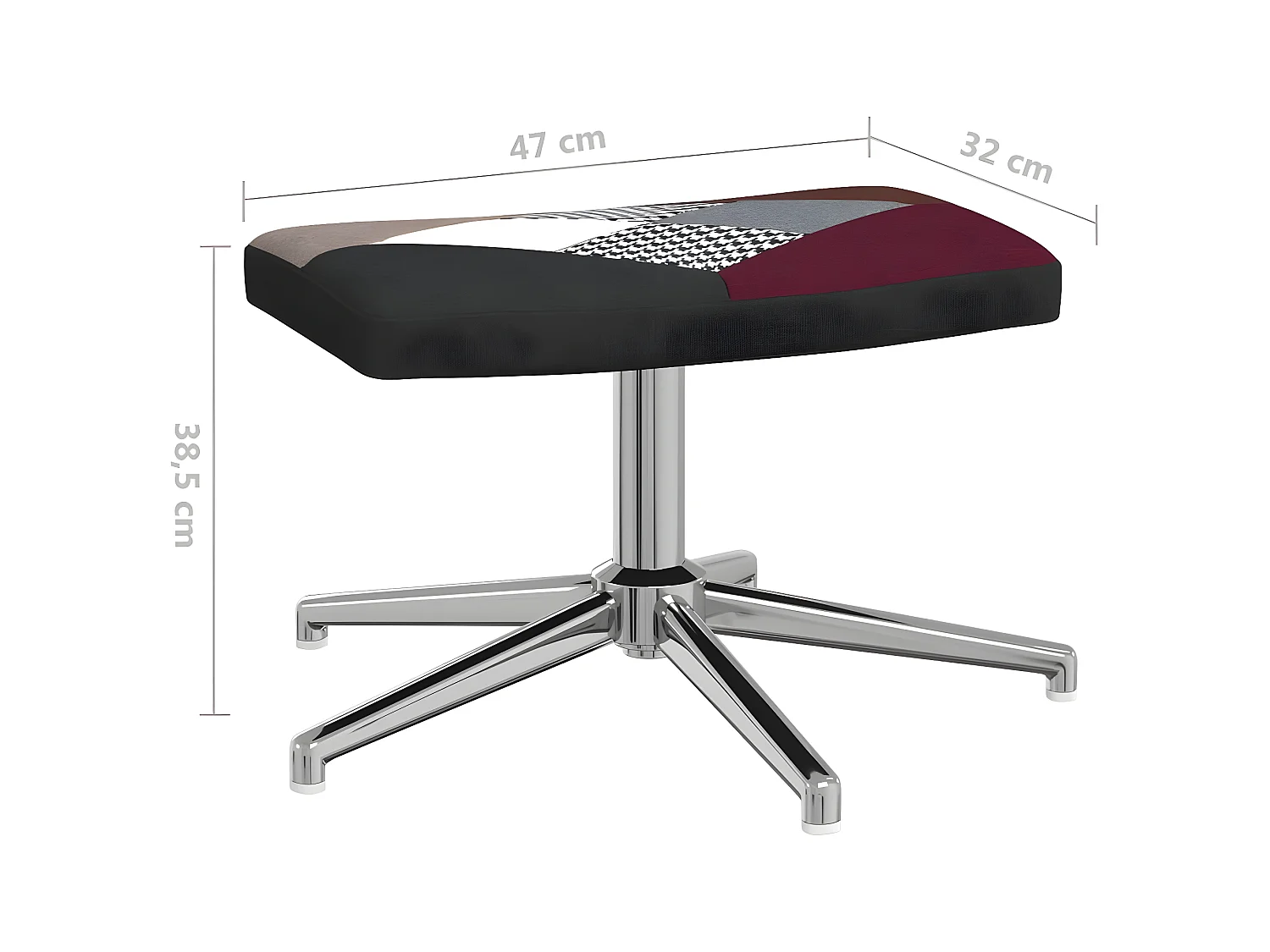 Relaxsessel mit Fußstütze Patchworkstoff