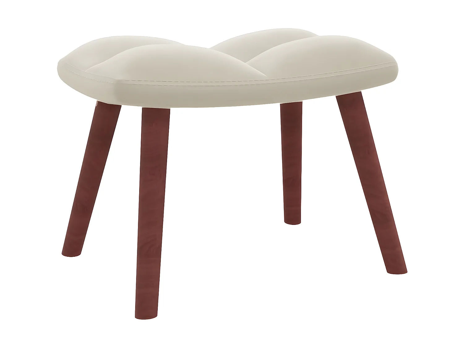 Poltrona relax con poggiapiedi Velluto bianco crema