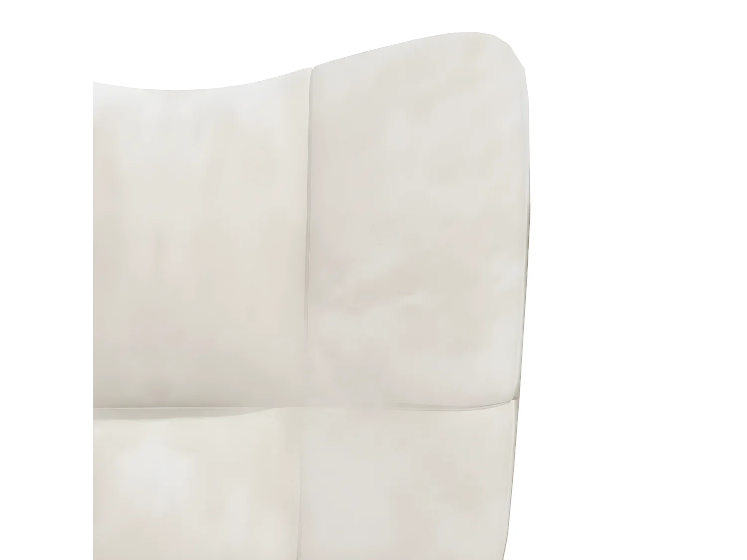 Chaise de relaxation avec repose-pied Blanc crème Velours
