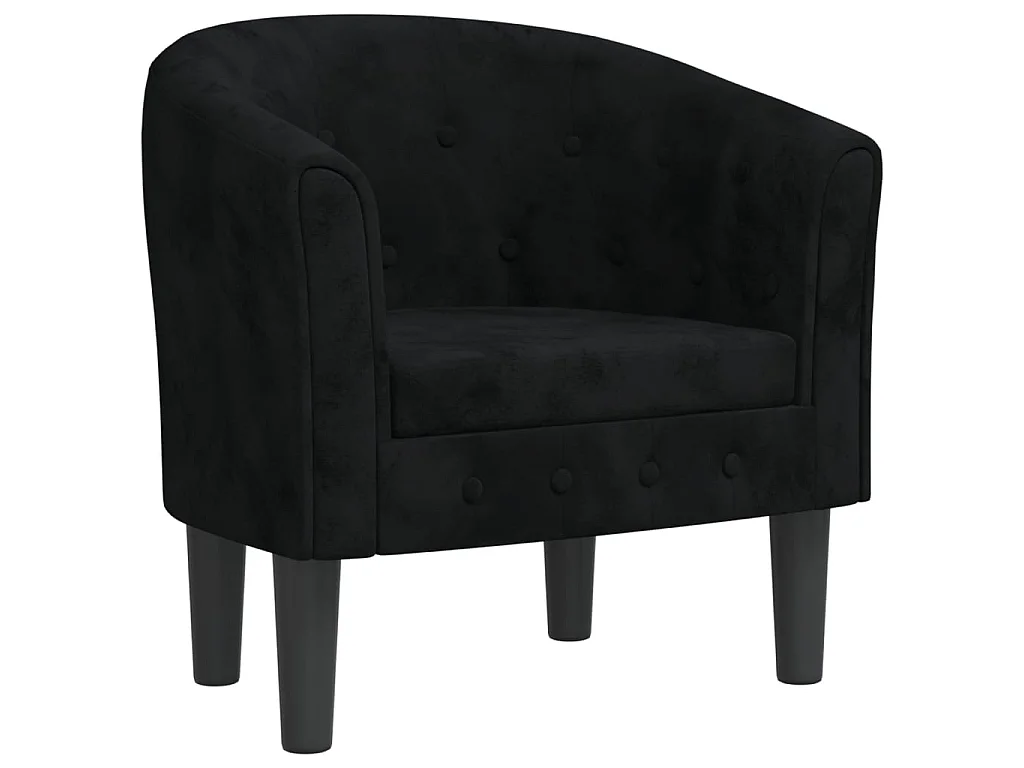 Poltroncina trasformabile in velluto nero