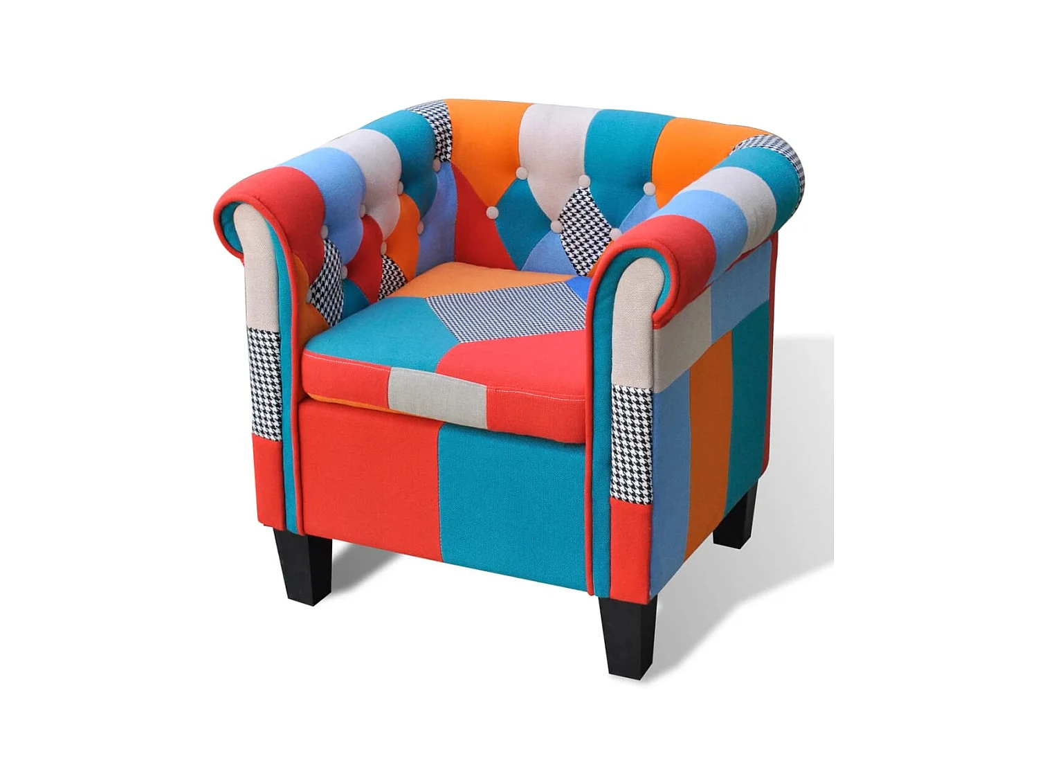 Fauteuil avec design de patchwork Tissu