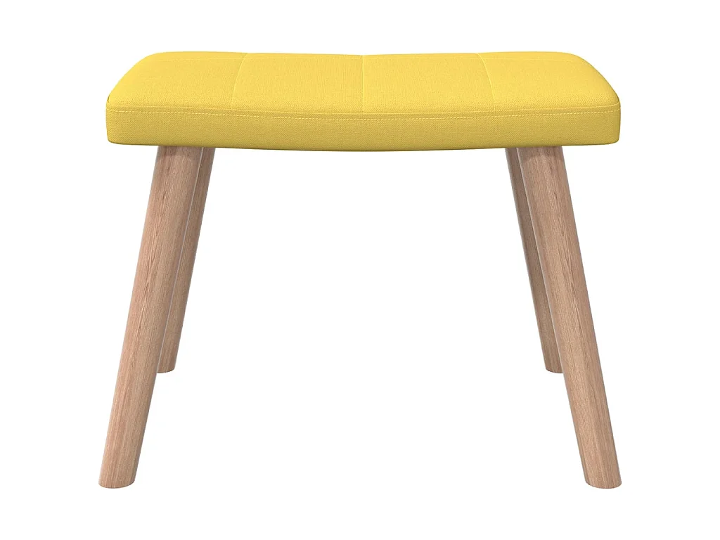 Sillón de relajación con taburete Tela amarillo mostaza