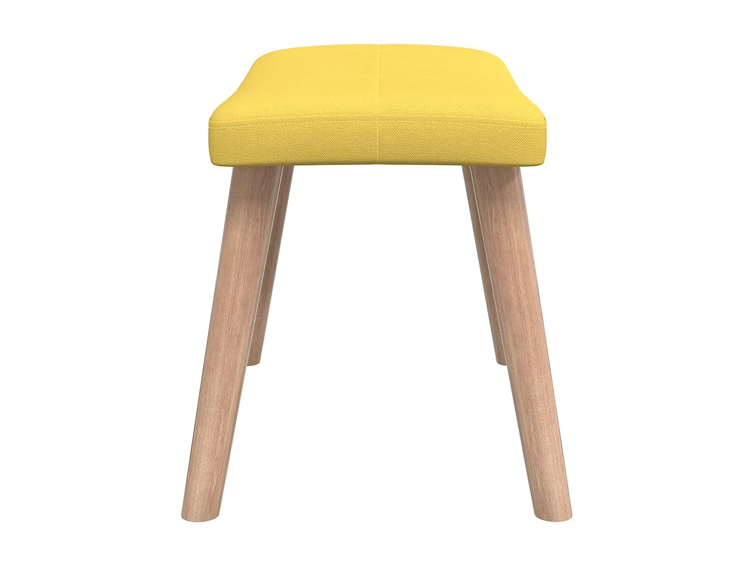 Chaise de relaxation avec tabouret Jaune moutarde Tissu