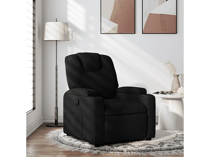 Fauteuil inclinable Noir Tissu
