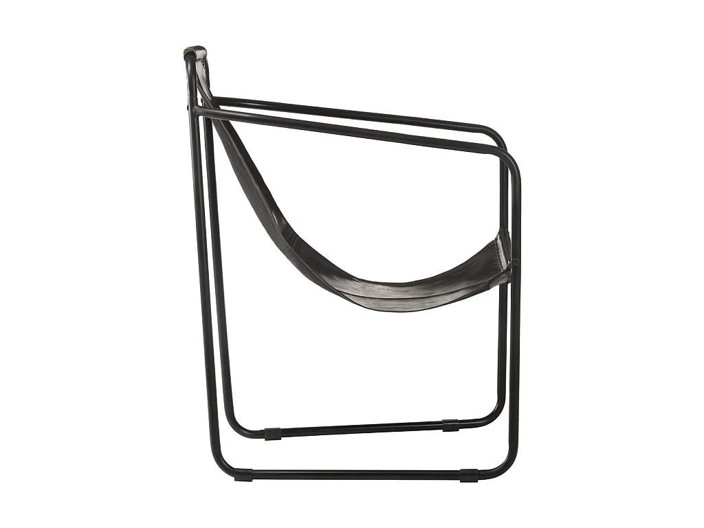 Relaxfauteuil Zwart Echt leer