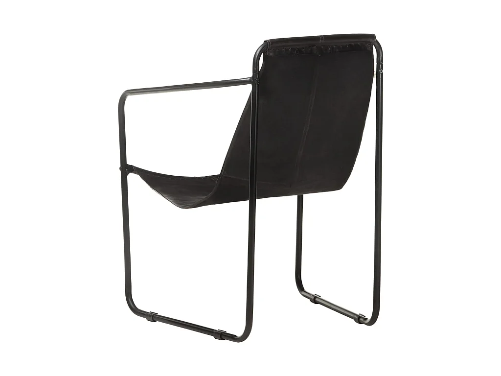 Relaxfauteuil Zwart Echt leer