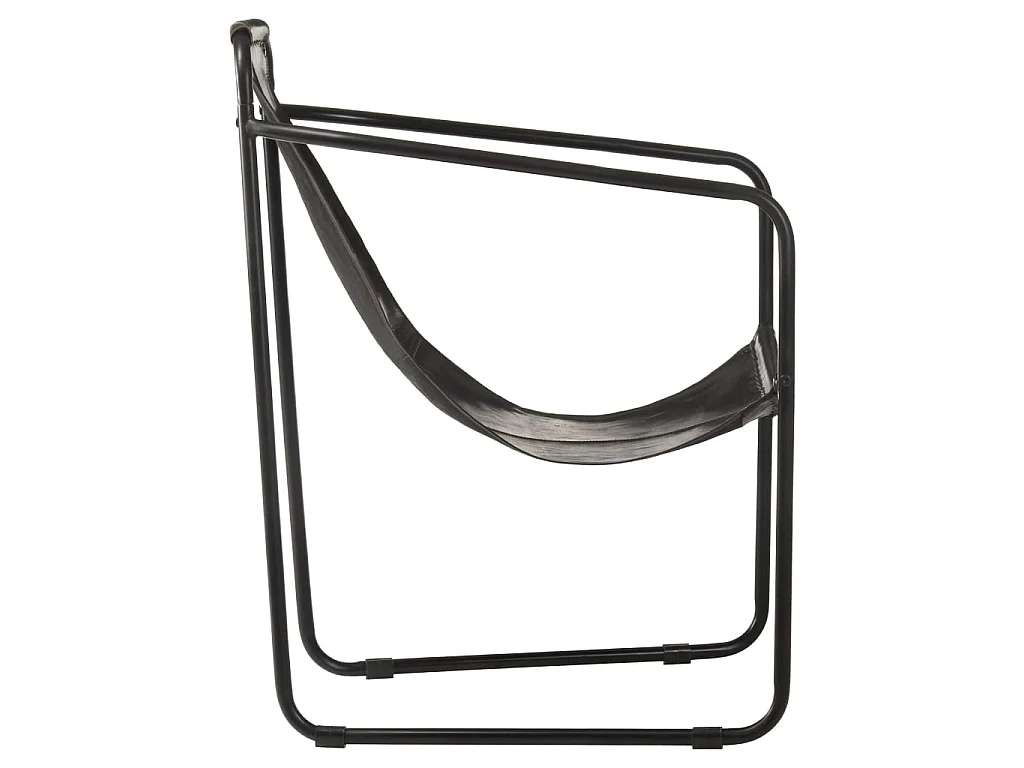 Relaxfauteuil Zwart Echt leer