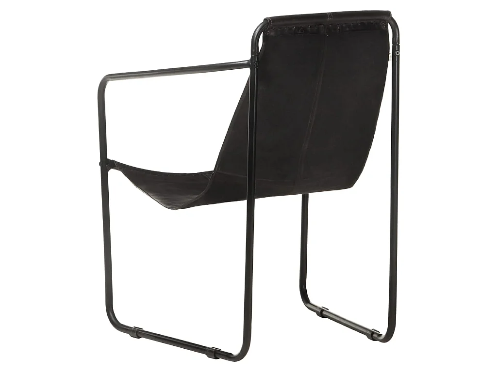 Relaxfauteuil Zwart Echt leer