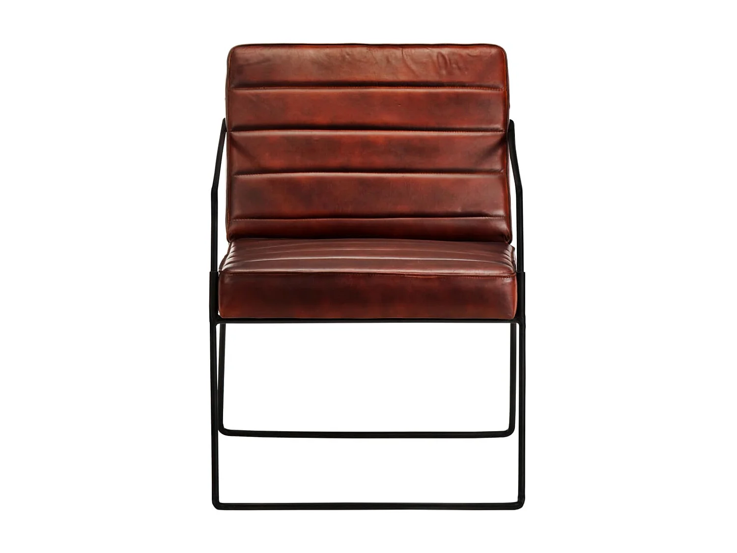 Sillón Marrón Oscuro De Cuero Genuino