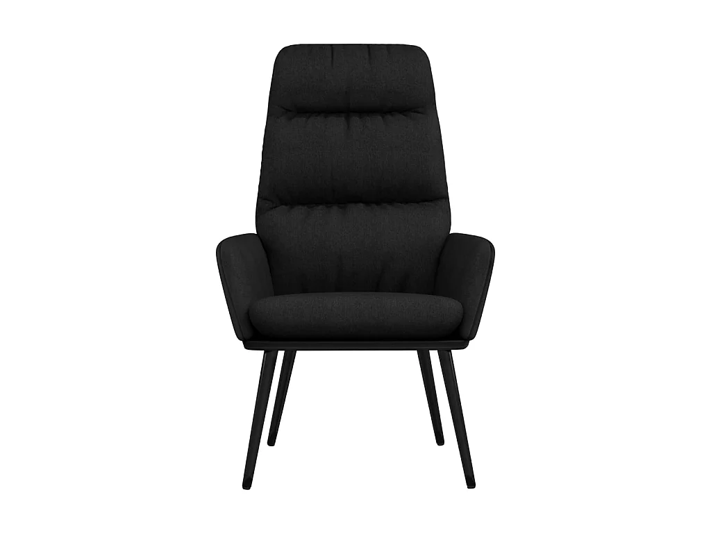 Chaise de relaxation Noir Tissu