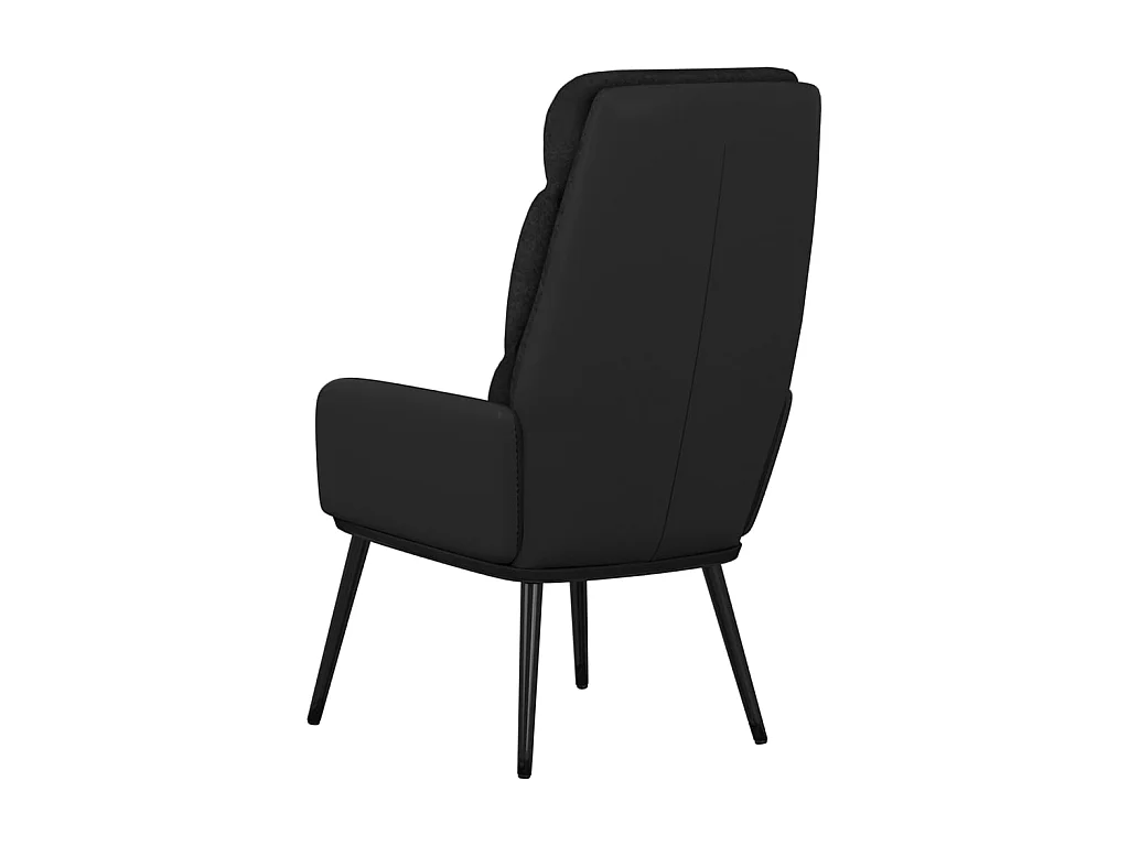Chaise de relaxation Noir Tissu