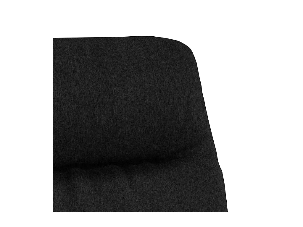 Chaise de relaxation Noir Tissu