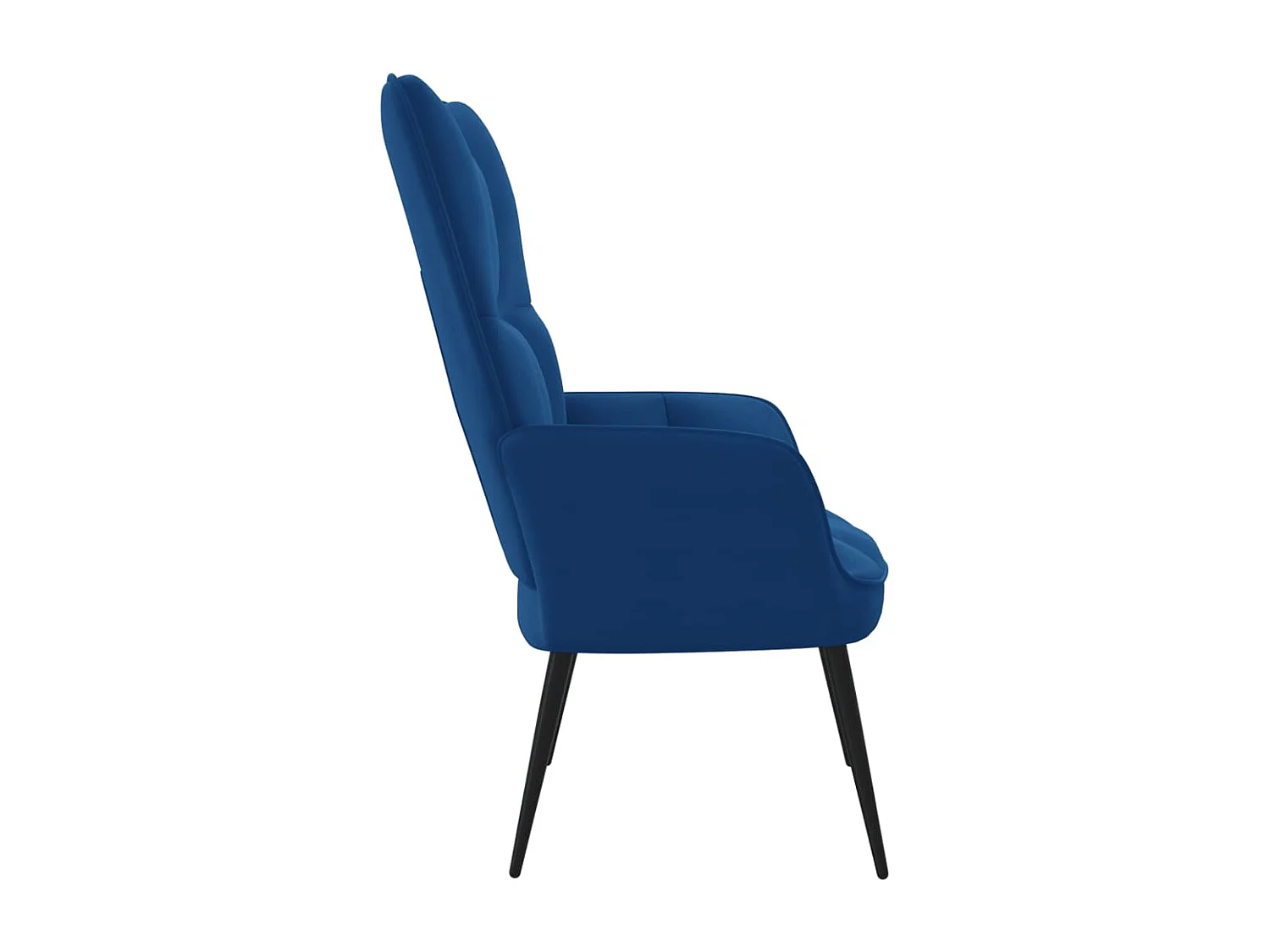 Chaise de relaxation Bleu Velours