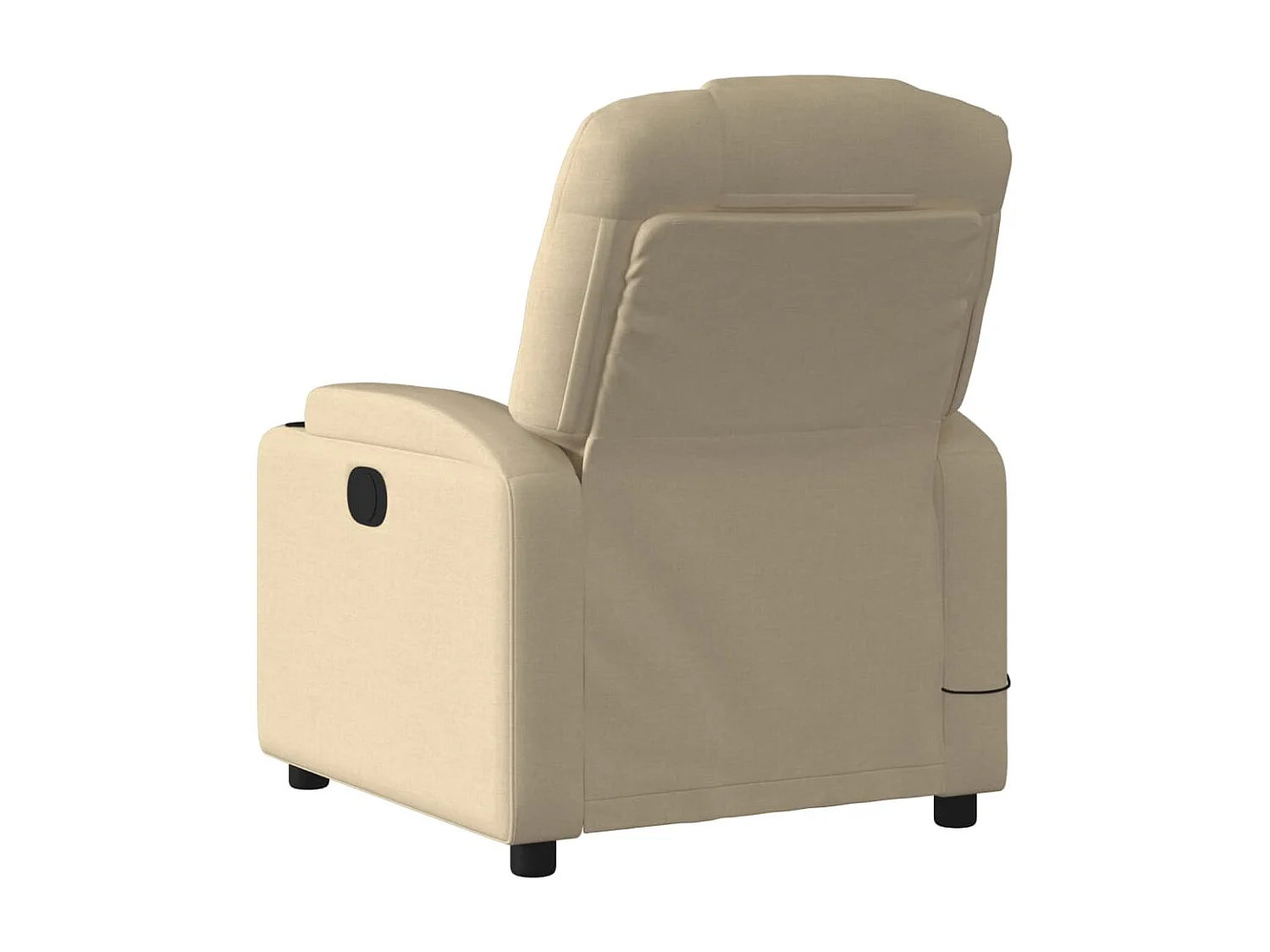Cadeira de massagem reclinável em tecido creme
