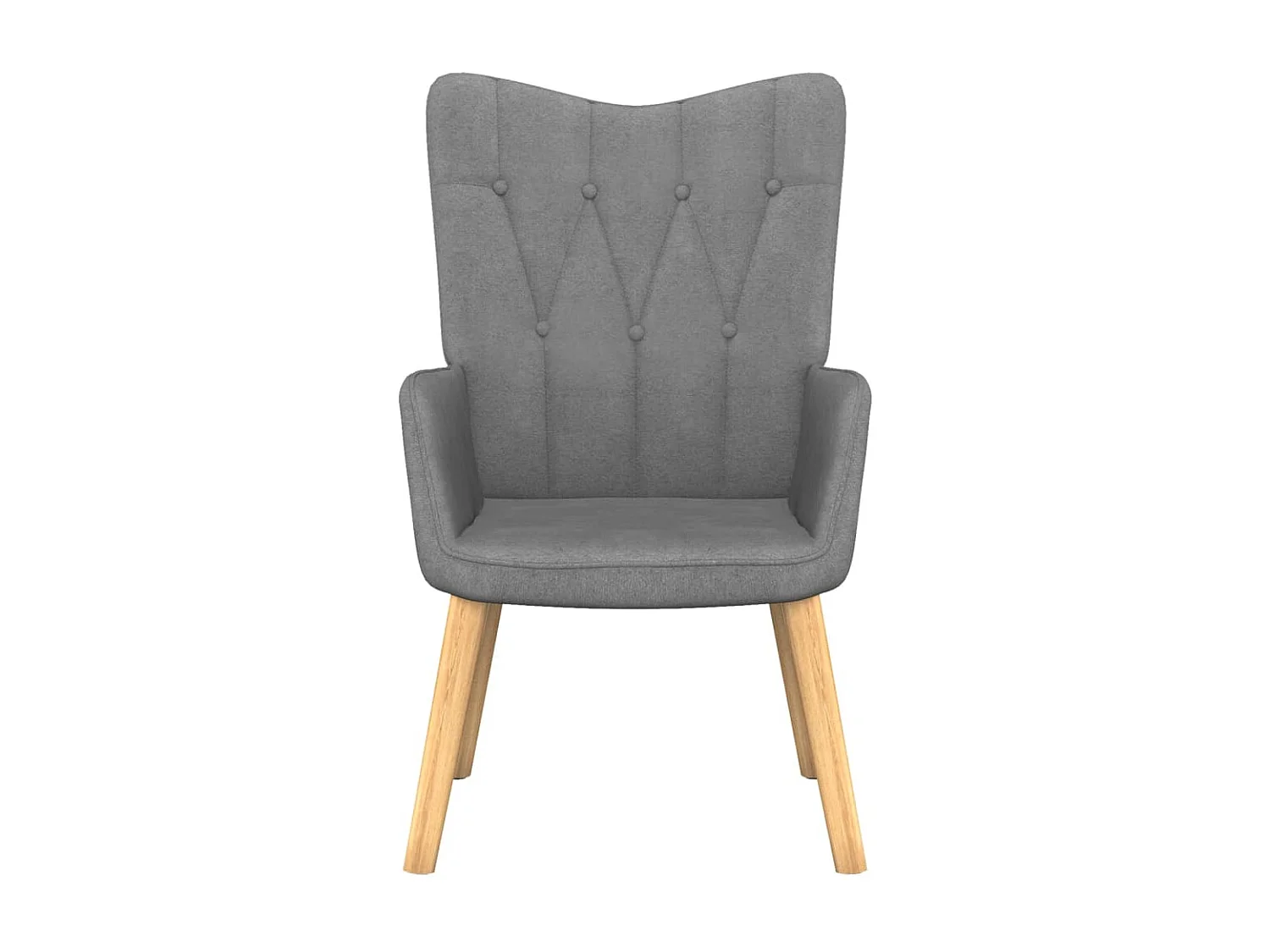 Sillón de relajación con taburete Tela gris oscuro