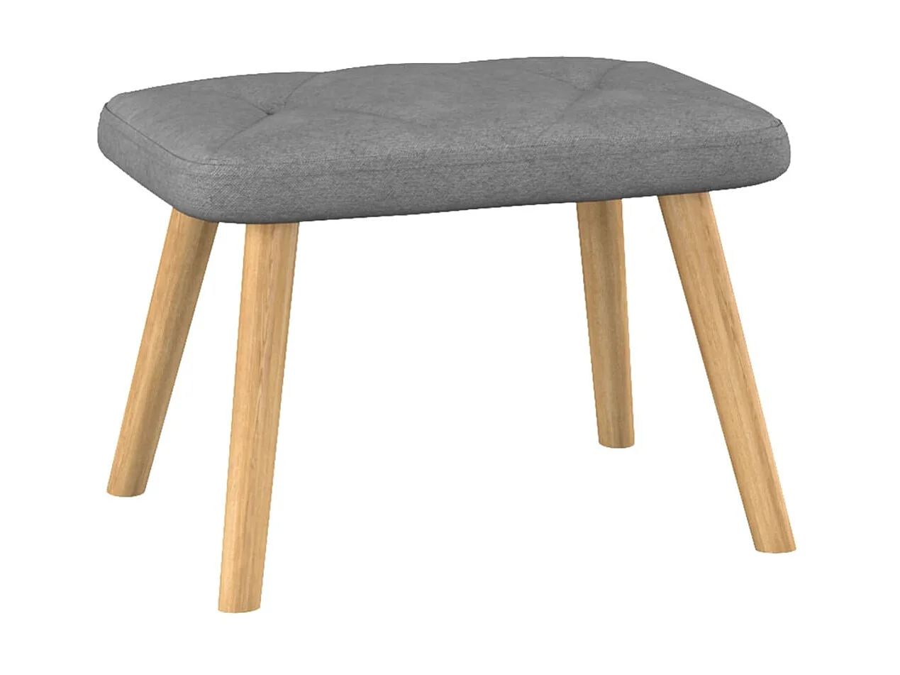 Sillón de relajación con taburete Tela gris oscuro