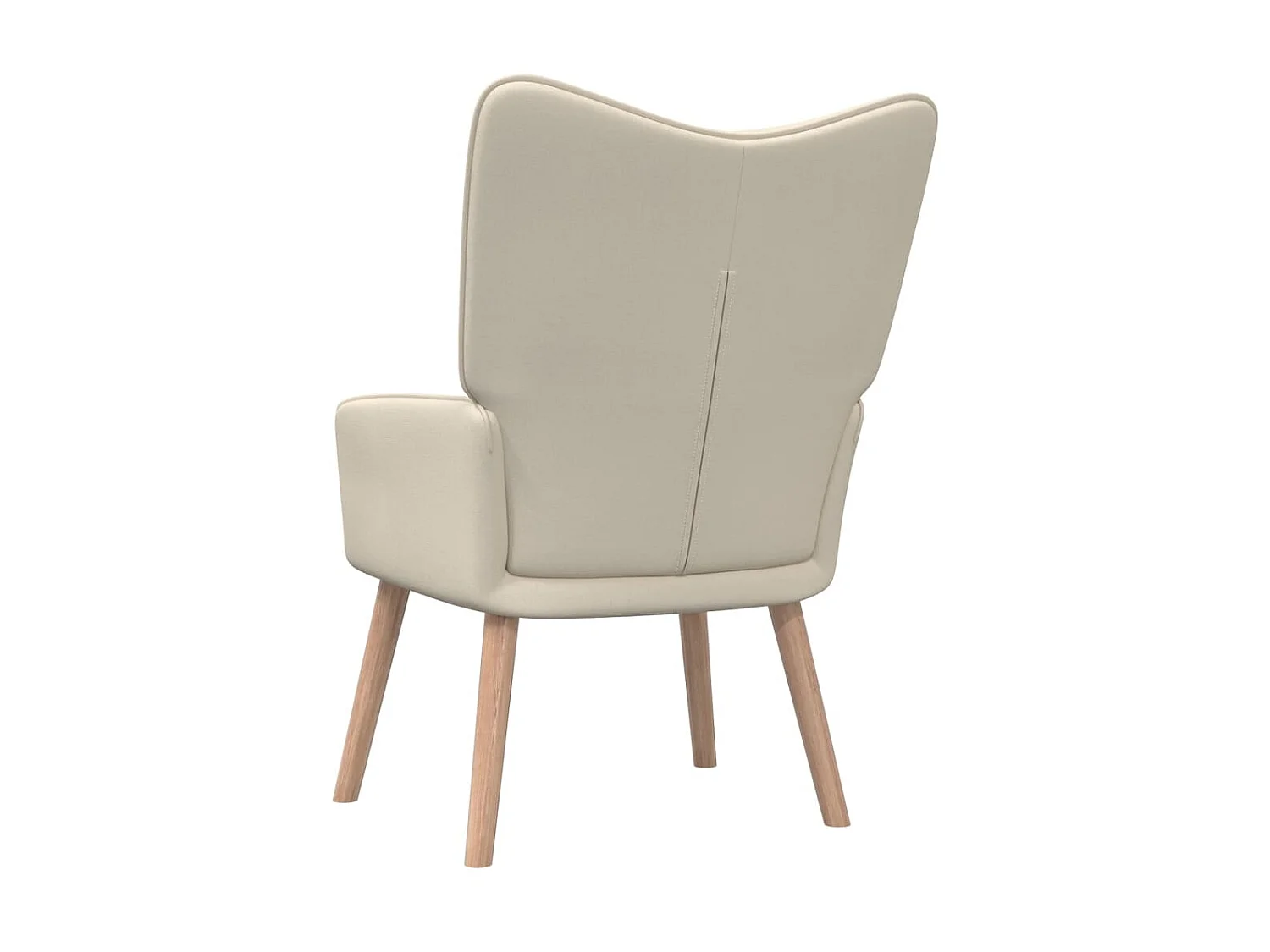 Sillón de relajación con taburete Tela Crema